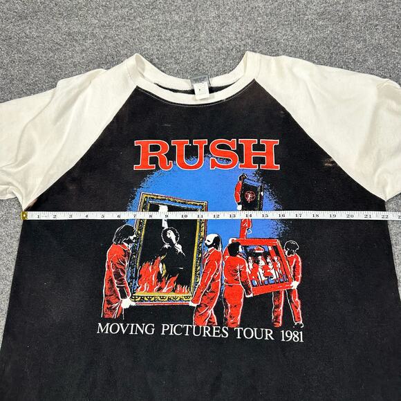 Vintage Rush Men’s Shirt Large Raglan Moving Pictures Tour 1981 - Picture 12 of 13